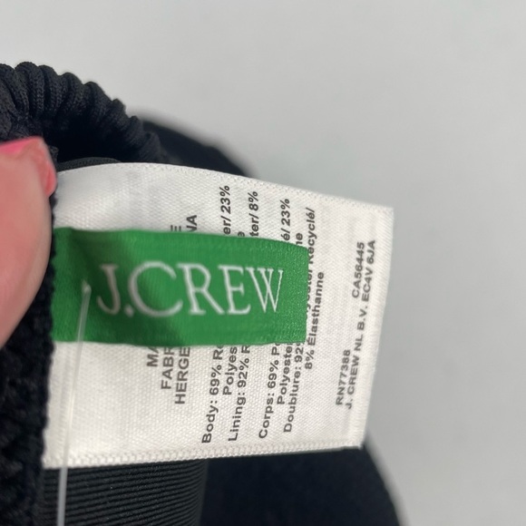 NWT J. Crew Black Textured Hipster Full Coverage Bikini Swim Bottom Pool Beach - Picture 6 of 11